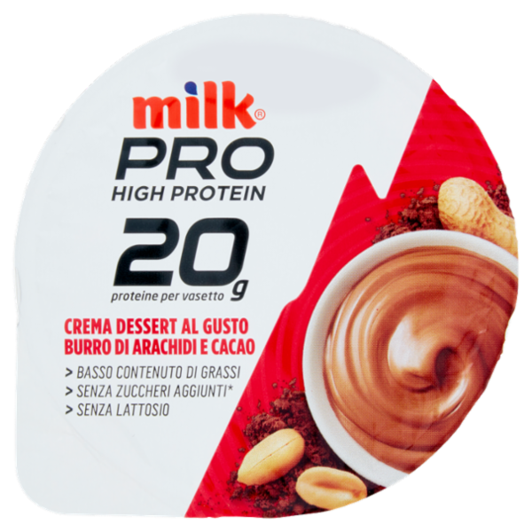 Milk Pro High Protein 20g Crema Dessert al Gusto Burro di Arachidi e Cacao 200 g