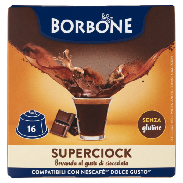 Borbone Superciock Compatibili con Nescafé* Dolce Gusto* 16 Capsule 16 x 20 g