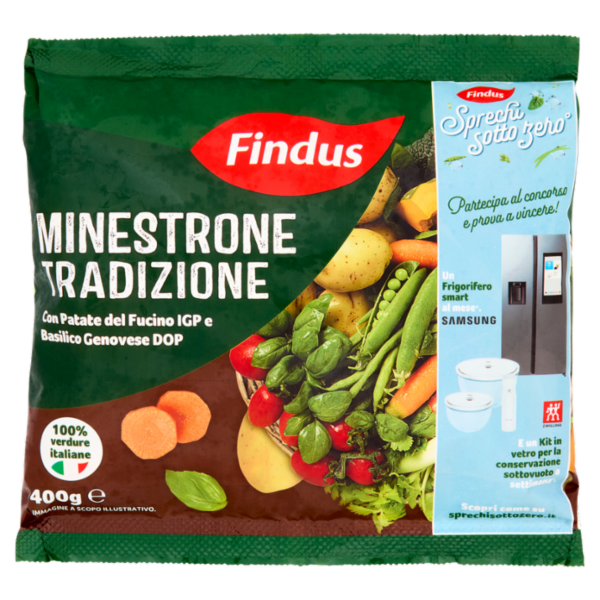 Findus Minestrone Tradizione - con Patate del Fucino IGP e Basilico Genovese DOP 400 g