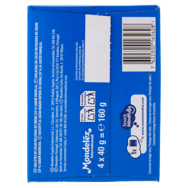 Oreo Mini, piccoli biscotti con crema alla vaniglia - 4x40g