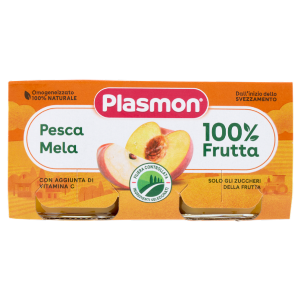 Plasmon Omogeneizzato Pesca Mela 2 x 80 g
