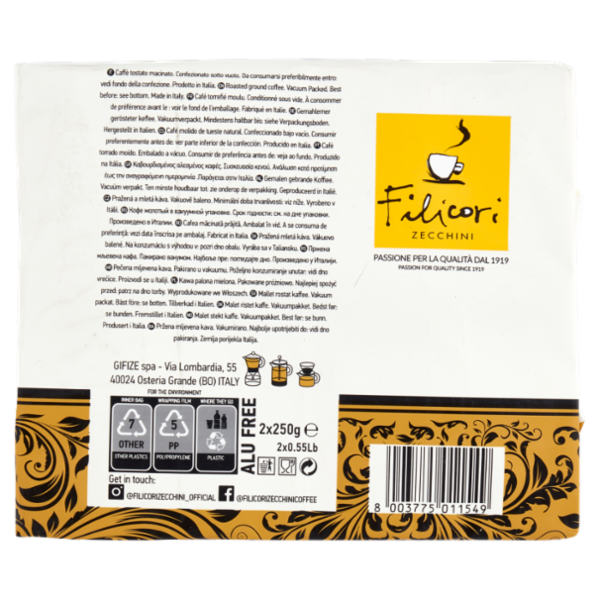 Filicori Zecchini Caffè per Moka 100% Arabica 2 x 250 g