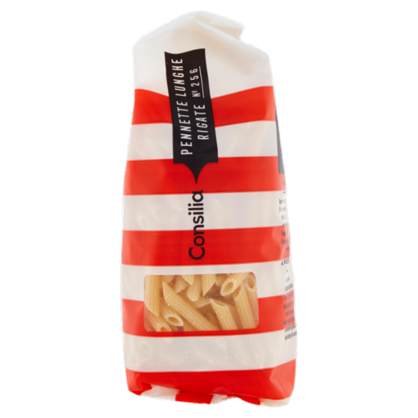Consilia Pasta di Semola Trafilata al Bronzo Pennette Lunghe Rigate 500 g