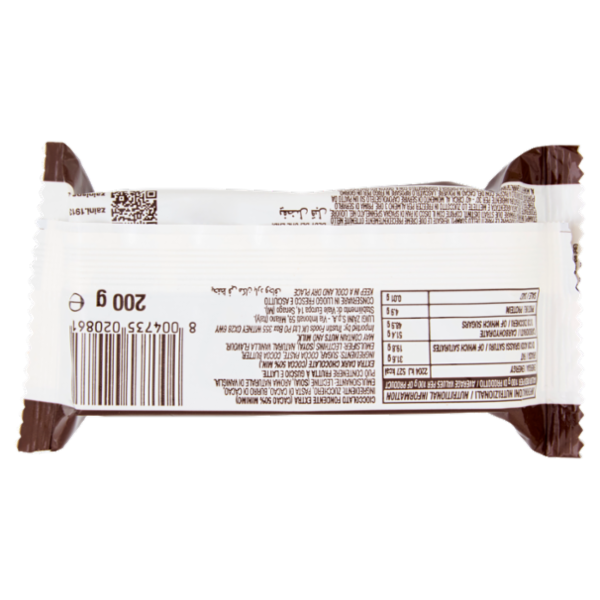 Zàini Emilia Blocco di Cioccolato Fondente Extra 50% Cacao 200 g