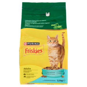 PURINA FRISKIES Adult Pesce Dell'Oceano e Con Verdure 1,5kg