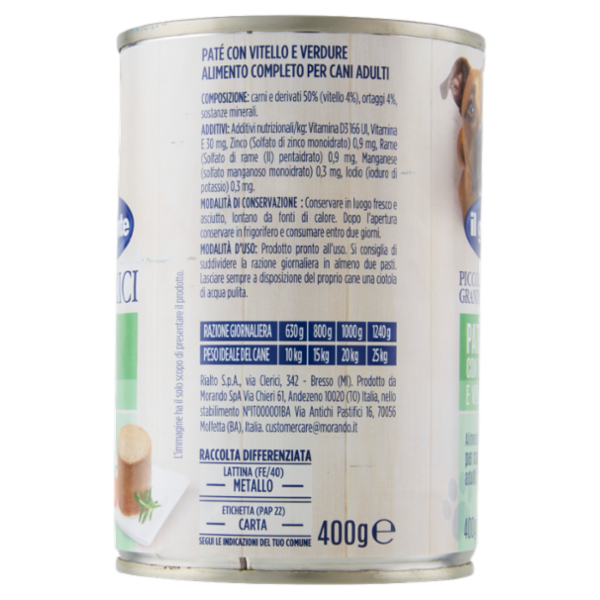 IL GIGANTE Piccoli Grandi Amici Paté con Vitello e Verdure 400 g