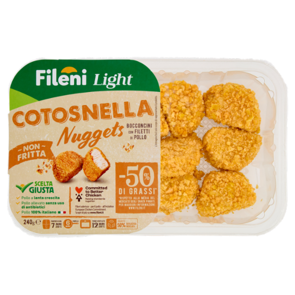 Fileni Light Cotosnella Nuggets Bocconcini con Filetti di Pollo 0,240 kg