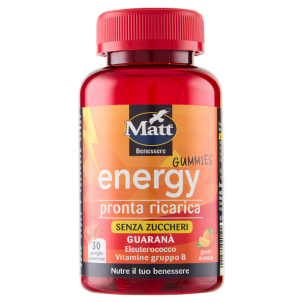 Matt Benessere energy Gummies 30 pastiglie gommose 90 g
