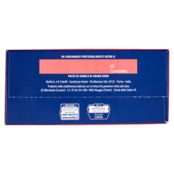 Barilla Pasta Al Bronzo Mezzi Rigatoni 100% grano italiano 400g