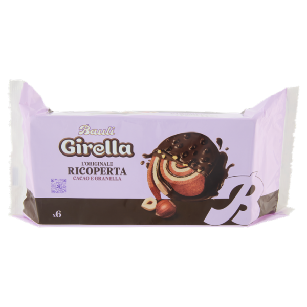 Bauli Girella l'Originale Ricoperta Cacao e Granella 6 x 40 g