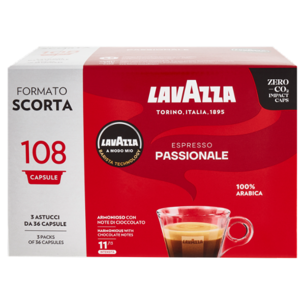 Lavazza A Modo Mio Espresso Passionale 108 Capsule 810 g