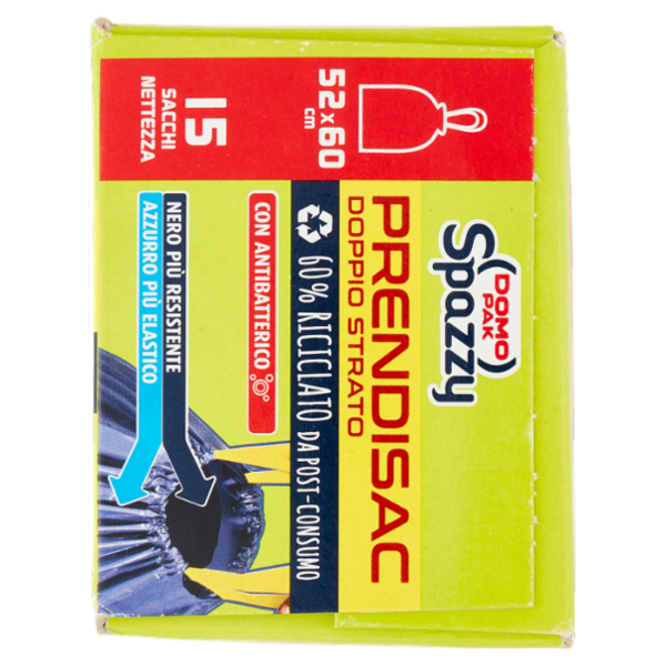 Domopak Spazzy Prendisac Doppio Strato con Antibatterico 30 lt Pattumiera Media 52x60 cm 15 pz