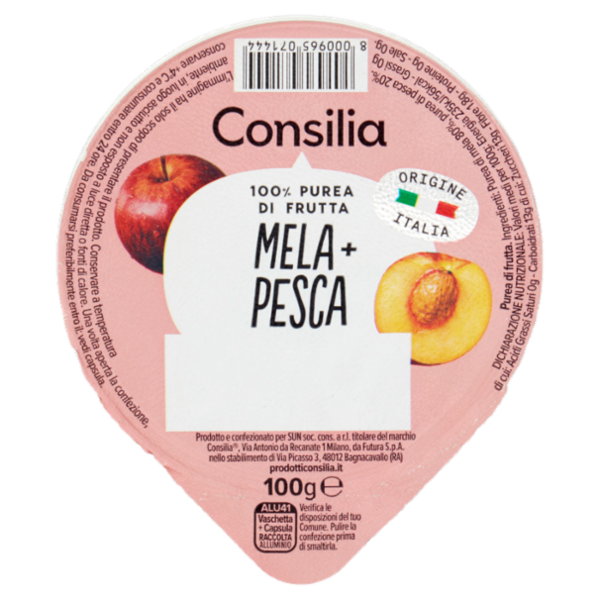 Consilia Polpa di Mela e Pesca 100 g