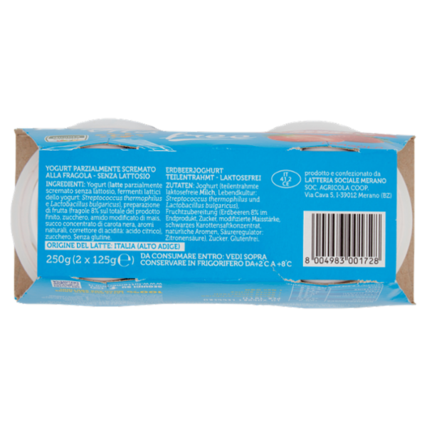 bella vita free Senza Lattosio Fragola 2 x 125 g