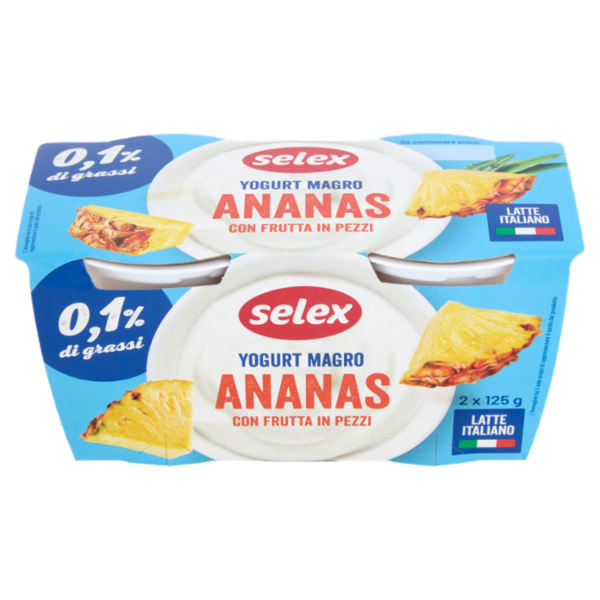 Selex Yogurt Magro Ananas 2x125 g