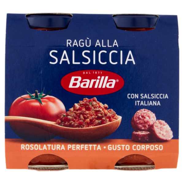 Barilla Sugo Ragù Salsiccia Condimento per Pasta 180gX2