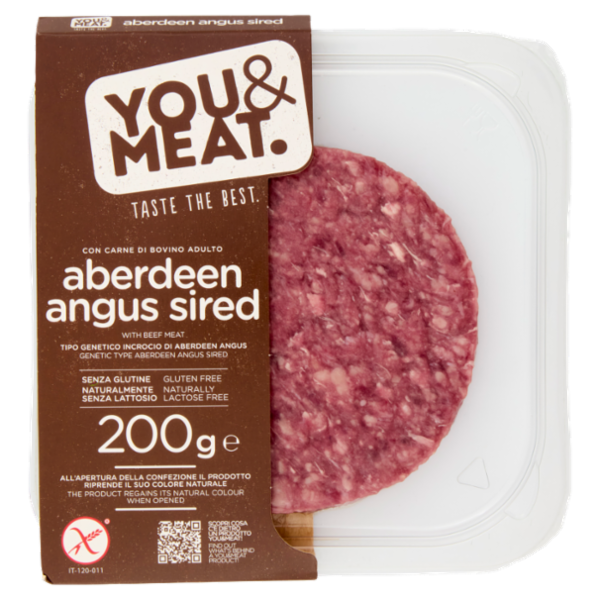 You&Meat Burger con Carne di Bovino Adulto aberdeen angus sired 200 g