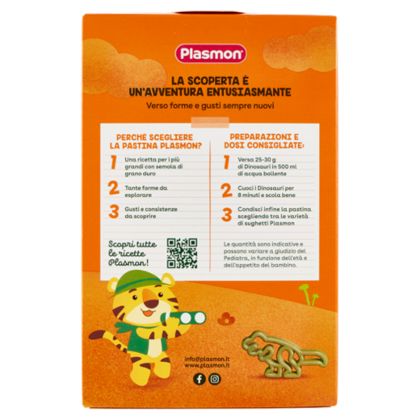 Plasmon i Dinosauri Grano Duro e Spinaci 250 g