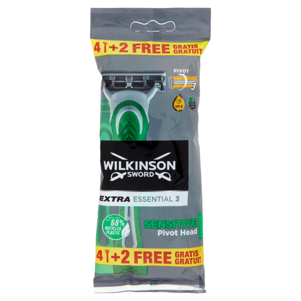 Wilkinson Sword Rasoio usa&getta Extra Essential 3 Sensitive 4+2 pz