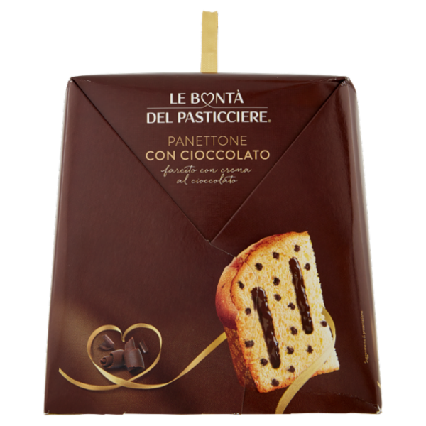 Le Bontà del Pasticciere Panettone con Gocce Cioccolato con Farcitura 750 g