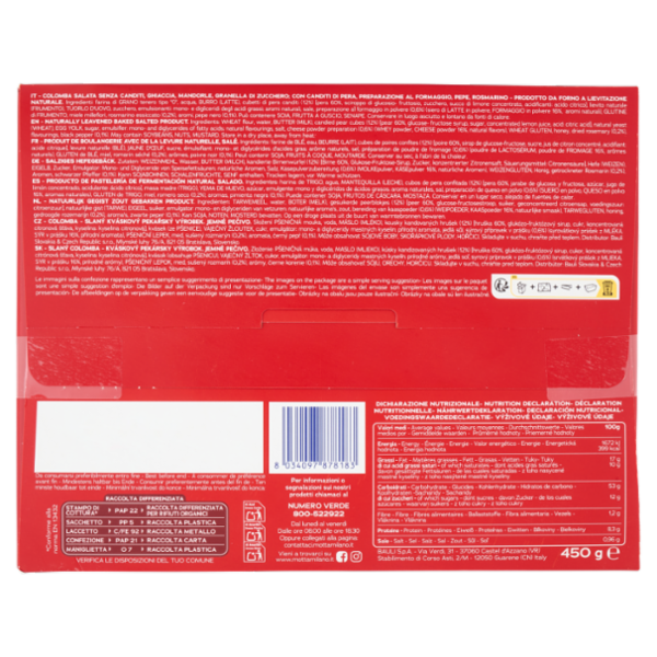 Motta la Colomba Salata Formaggio e Pere 450 g