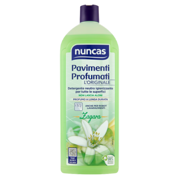 nuncas Pavimenti Profumati Detergente neutro igienizzante per tutte le superfici Zagara 1 l