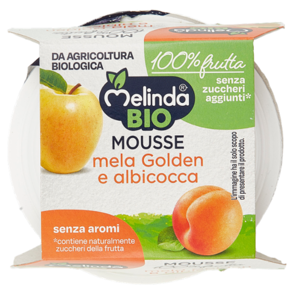 Melinda Bio Mousse mela Golden e albicocca 2 x 100 g