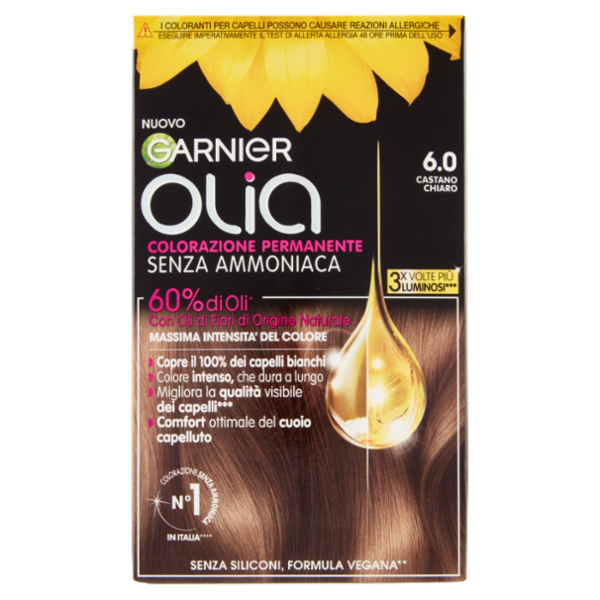 Garnier Olia Tinta Capelli, Senza Ammoniaca, Light Brown 60