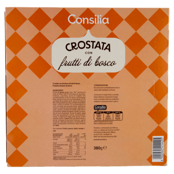 Consilia Crostata con Frutti di Bosco 380 g