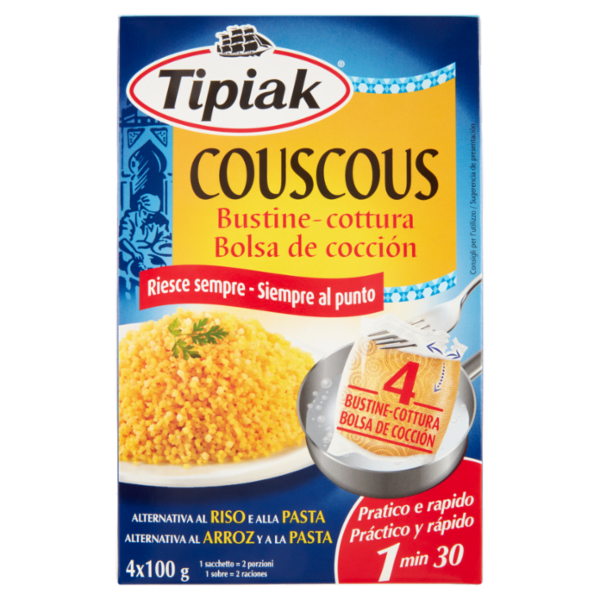 Tipiak Couscous Bustine-cottura 4 x 100 g