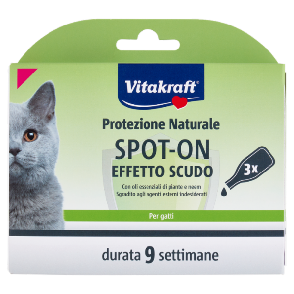 Vitakraft Spot-on Effetto Scudo Per gatti 3 pezzi da 1 ml