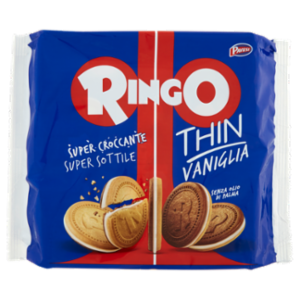 Ringo Thin Vaniglia Biscotti Sottili e Croccanti Farciti Con Crema Vaniglia Snack Merenda 6 Porz 234