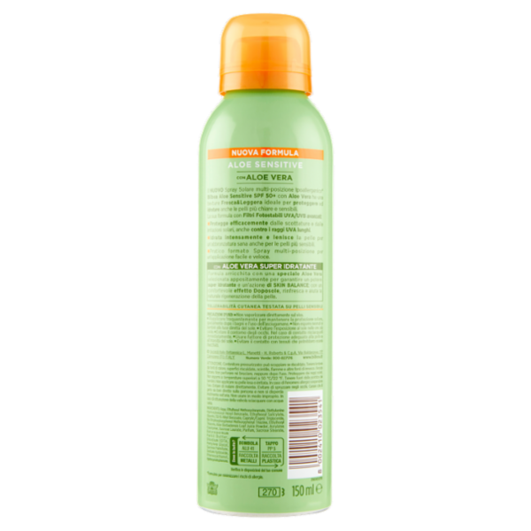 Bilboa Aloe Sensitive Spray Solare 50⁺ Molto Alta 150 ml