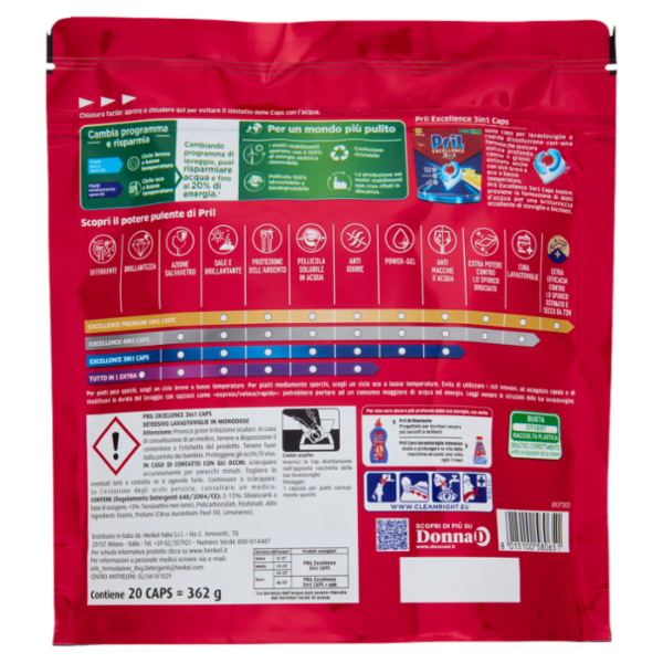 PRIL Excellence 3in1 Caps Limone 20pz (362g)