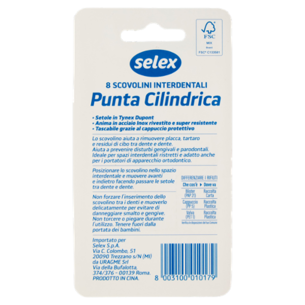Selex Scovolini Interdentali Fine 8 pezzi