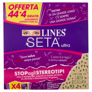 Lines Seta Ultra Assorbenti Lunghi Con Ali 44+4 Pz