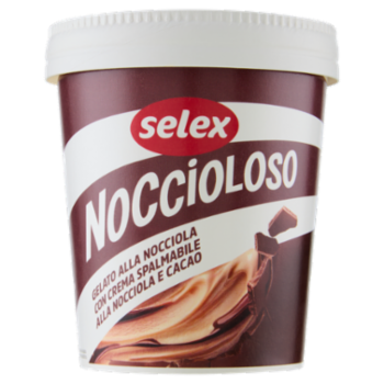 Selex Noccioloso Gelato Alla Nocciola Con Crema Spalmabile Alle Nocciole e Cacao 230 g