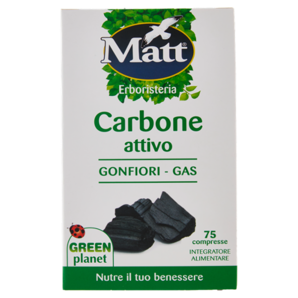 Matt Erboristeria Carbone attivo 75 compresse 37,8 g