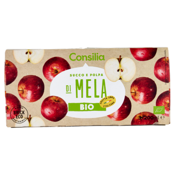 Consilia Succo e Polpa di Mela Biologico 3x200 ml