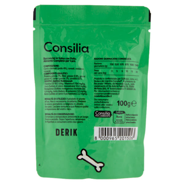 Consilia Derik Cane Bocconcini in Salsa con Pollo 100 g