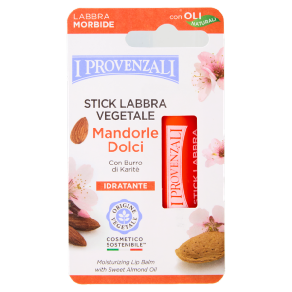 I Provenzali Stick Labbra Vegetale Mandorle Dolci Idratante 5,5 ml