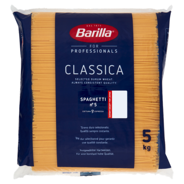 Barilla for Professionals Spaghetti n°5 Pasta Classica Lunga Catering Foodservice 5 kg