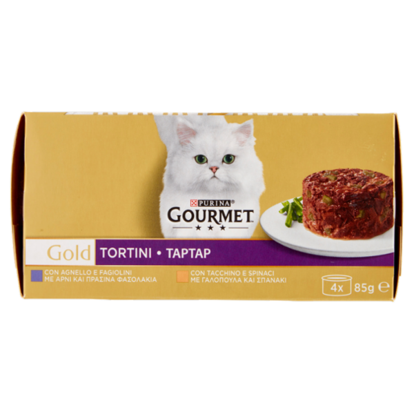 PURINA GOURMET Gold Tortini Agnello & Fagiolini / Tacchino & Spinaci 4 x 85 g