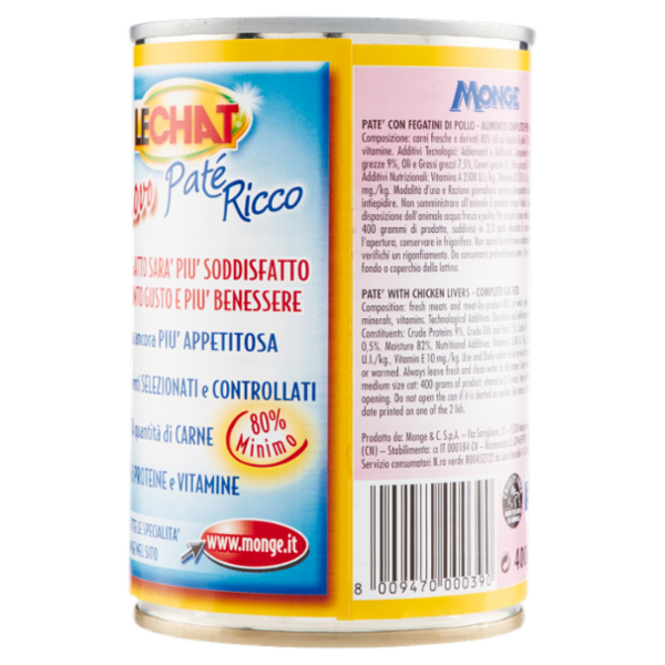 LeChat Patè Ricco con Fegatini di Pollo 400 g