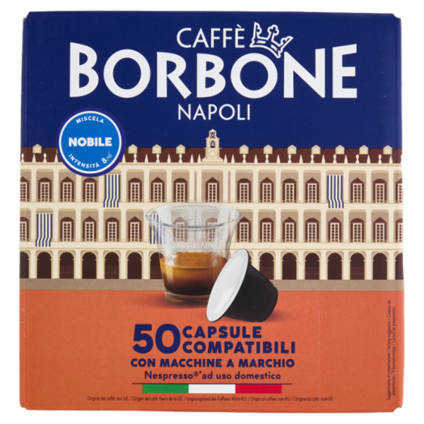 Caffè Borbone Miscela Nobile Capsule Compatibili Nespresso* ad uso domestico 50 x 5 g