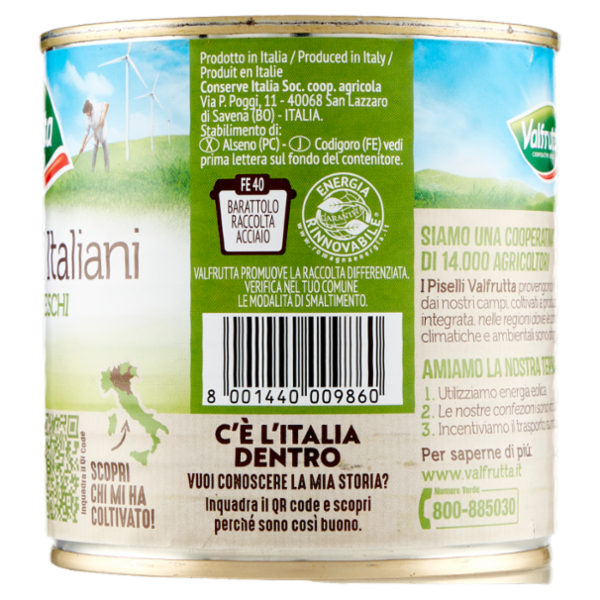 Valfrutta Piselli Medi Italiani 410 g