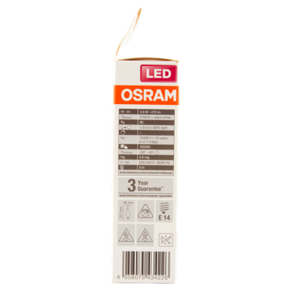 Osram Led Star Classic B 40 Warm White 4.0 W E14
