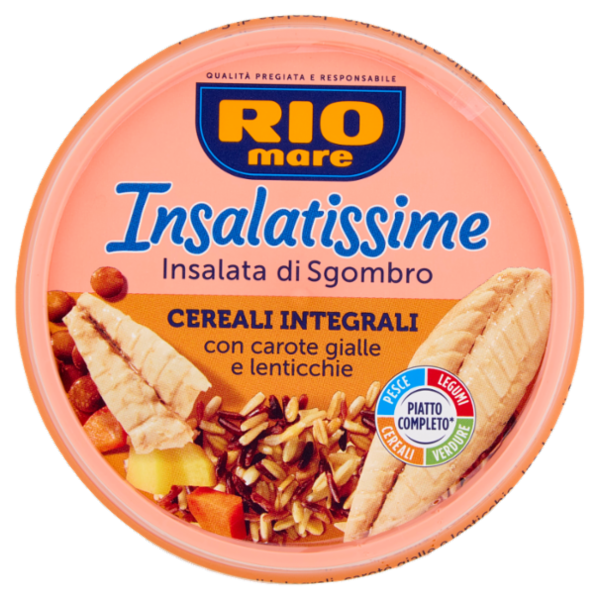 Rio mare Insalatissime Insalata di Sgombro Cereali Integrali con carote gialle e lenticchie 200 g