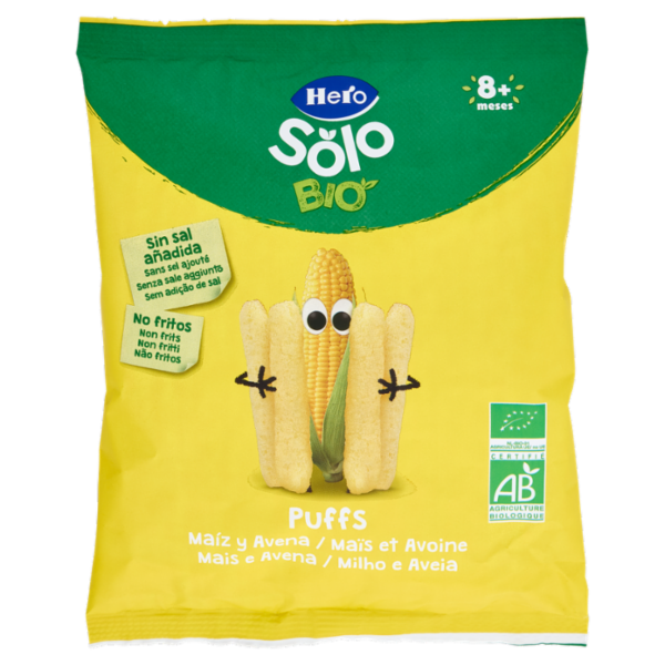 Hero Solo Bio Puffs Mais e Avena 25 g