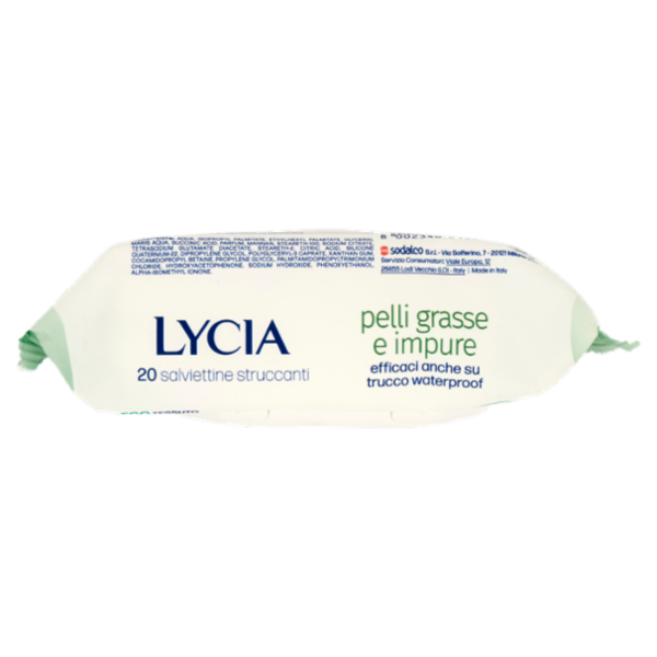 Lycia salviettine struccanti pelli grasse e impure con Complesso Minerale 20 pz